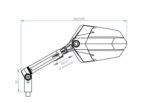 Lusterko PUIG Hi-Tech Explorer (lewe)