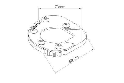 Poszerzenie stopki bocznej PUIG do BMW F700GS 12-17 (standardowe zawieszenie)