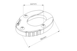 Poszerzenie stopki bocznej PUIG do BMW F800GS / Adv.