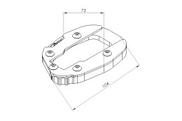 Poszerzenie stopki bocznej PUIG do Ducati Multistrada V4