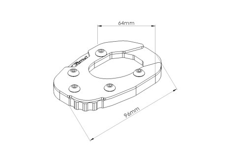 Poszerzenie stopki bocznej PUIG do KTM 1050 / 1090 / 1190 / 1290