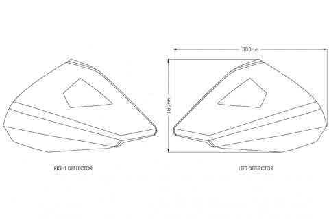 Deflektory boczne górne owiewki do BMW F850GS / R1200GS / R1250GS (do kierunkowskazów akcesoryjnych BMW LED)
