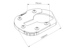 Poszerzenie stopki bocznej PUIG do BMW F700GS 12-17 (obniżone zawieszenie)