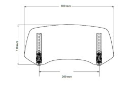 Regulowany deflektor PUIG do szyb i owiewek 2.0 (30x13 cm, wiercony)