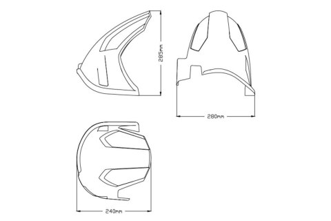 Błotnik tylny PUIG do Yamaha XTZ1200Z Super Tenere 14-22