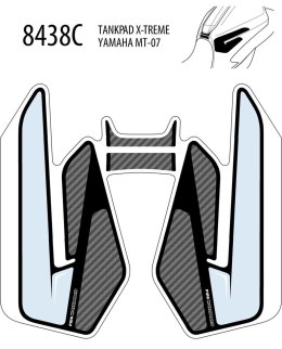 Tankpad PUIG Extreme do Yamaha MT-07 14-21 (trzyczęściowy)