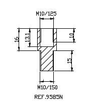 Adapter lusterek PUIG Hi-Tech IV / Tracker (9584N, lewy lub prawy)