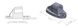 Adapter lusterek PUIG Hi-Tech do owiewek (9406N, lewy lub prawy)