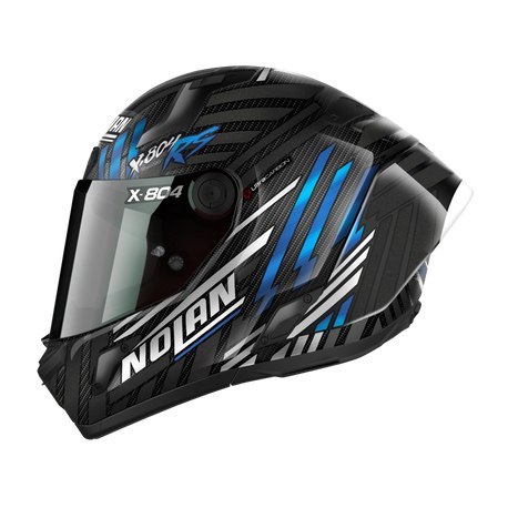 NOLAN X-804 RS ULTRA CARBON WHITE CHROME BLUE 20