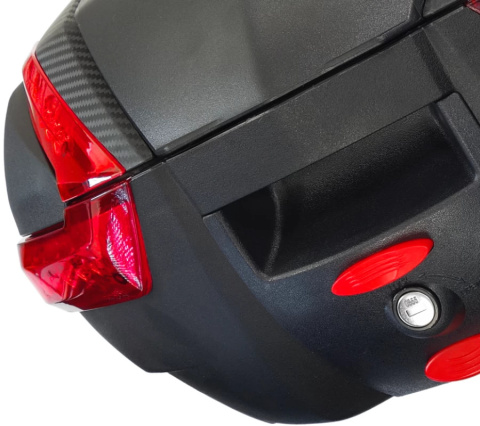 Kufer Moretti, MR-888, 35l, czarny, czerwony odblask