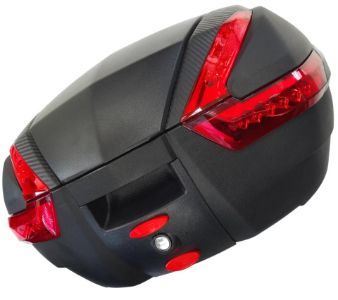 Kufer Moretti, MR-888, 35l, czarny, czerwony odblask