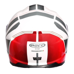 Kask motocyklowy ROCC 862 biało-czerwony