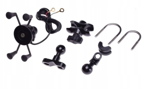 Uchwyt do telefonu Leoshi pod lusterko USB X-Grip