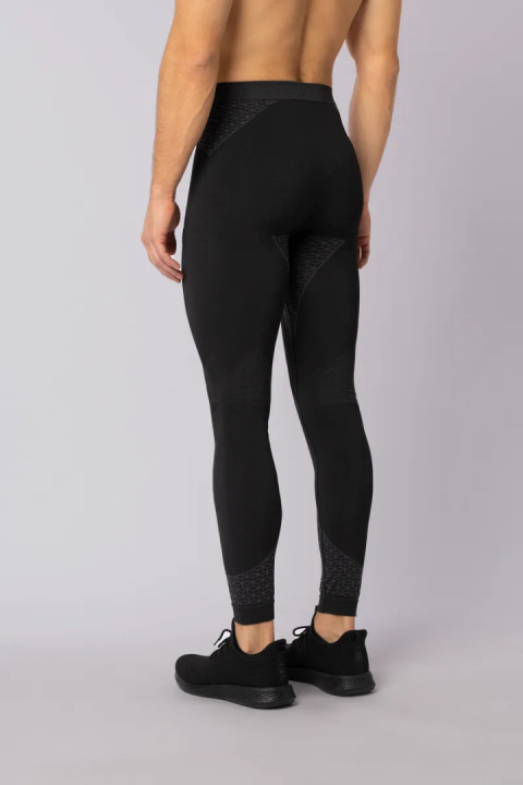Spaio MĘSKIE LEGGINSY TERMOAKTYWNE CZARNO SZARE BREEZE