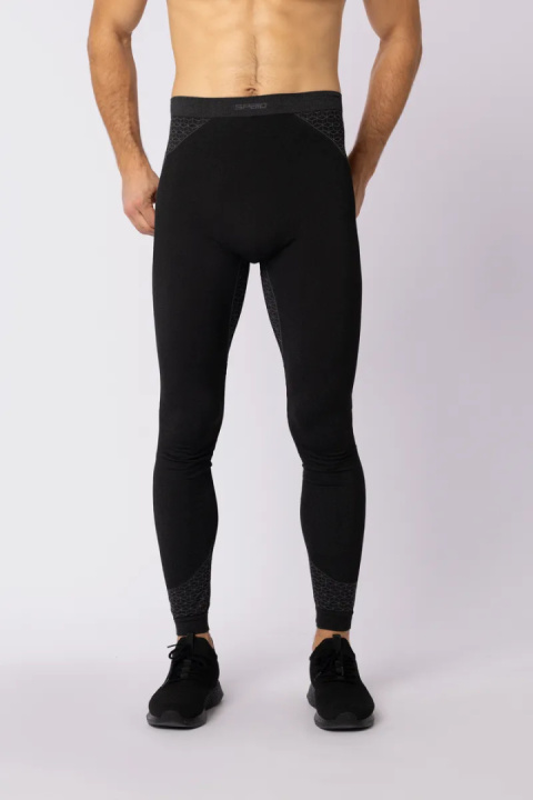 Spaio MĘSKIE LEGGINSY TERMOAKTYWNE CZARNO SZARE BREEZE
