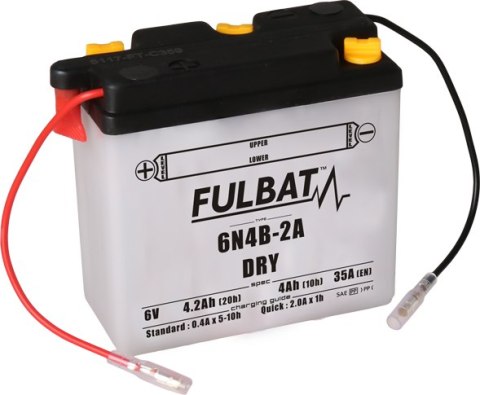 Akumulator FULBAT 6N4B-2A (suchy, obsługowy, kwas w zestawie)
