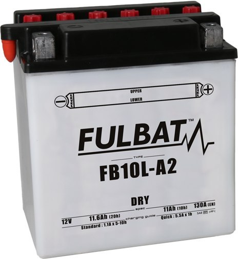 Akumulator FULBAT YB10L-A2 (12N10-3A) (suchy, obsługowy, kwas w zestawie)