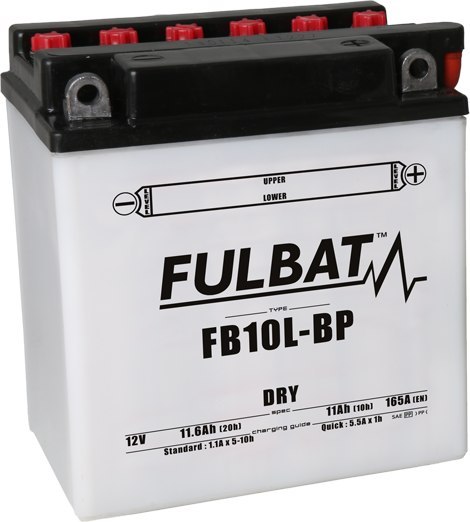 Akumulator FULBAT YB10L-BP (YB10L-B) (suchy, obsługowy, kwas w zestawie)
