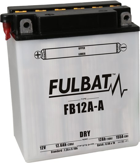 Akumulator FULBAT YB12A-A (12N12A-4A-1) (suchy, obsługowy, kwas w zestawie)