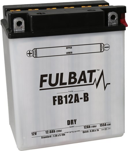 Akumulator FULBAT YB12A-B (suchy, obsługowy, kwas w zestawie)
