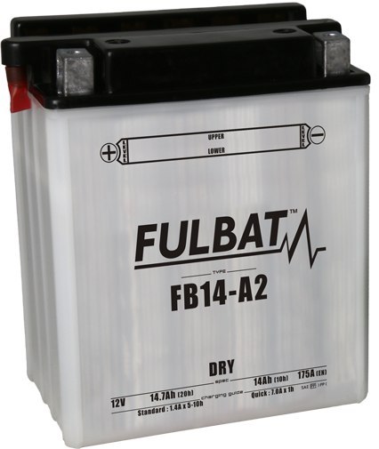 Akumulator FULBAT YB14-A2 (12N14-4A) (suchy, obsługowy, kwas w zestawie)