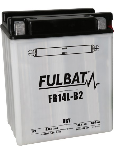 Akumulator FULBAT YB14L-B2 (suchy, obsługowy, kwas w zestawie)