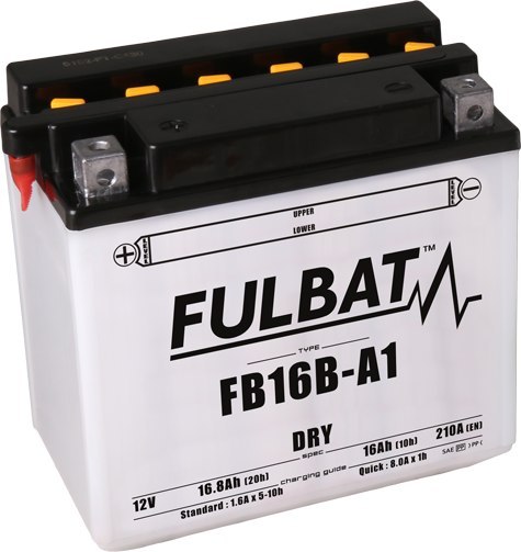 Akumulator FULBAT YB16B-A1 (suchy, obsługowy, kwas w zestawie)
