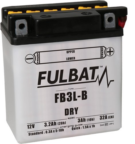 Akumulator FULBAT YB3L-B (suchy, obsługowy, kwas w zestawie)