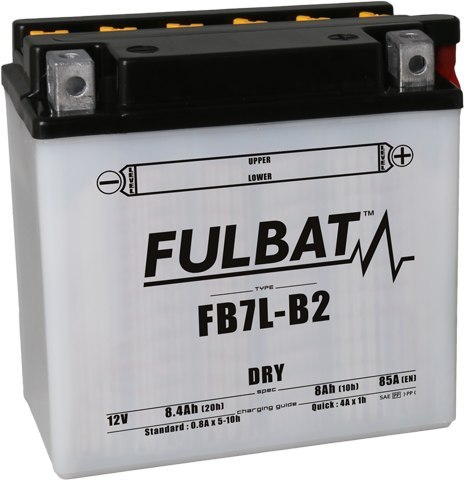 Akumulator FULBAT YB7L-B2 (12N7-3B) (suchy, obsługowy, kwas w zestawie)