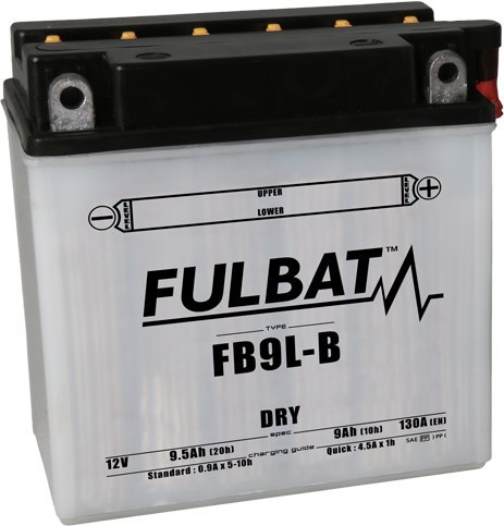 Akumulator FULBAT YB9L-B (12N9-3B) (suchy, obsługowy, kwas w zestawie)