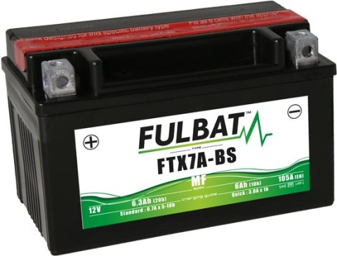 Akumulator FULBAT YTX7A-BS (AGM, obsługowy, kwas w zestawie)