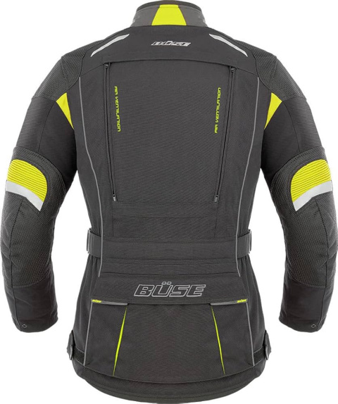 Kurtka motocyklowa damska BUSE Highland czarno-neonowa