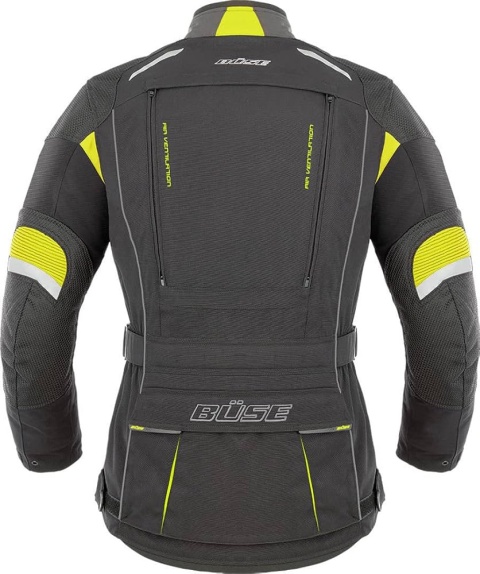Kurtka motocyklowa damska BUSE Highland czarno-neonowa 40