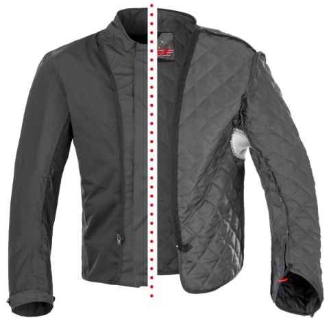 Kurtka motocyklowa BUSE Highland czarno-biała