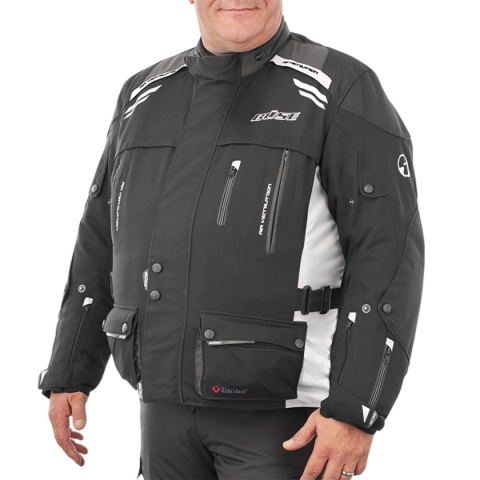 Kurtka motocyklowa damska BUSE Highland czarno-biała