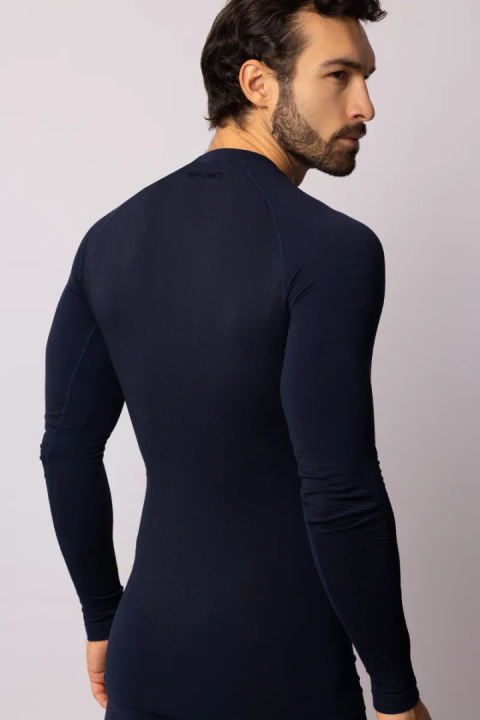 Spaio MĘSKA KOSZULKA TERMOAKTYWNA Z DŁUGIM RĘKAWEM NIEBIESKO-CZARNA PLAY