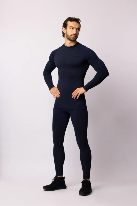 Spaio MĘSKA KOSZULKA TERMOAKTYWNA Z DŁUGIM RĘKAWEM NIEBIESKO-CZARNA PLAY