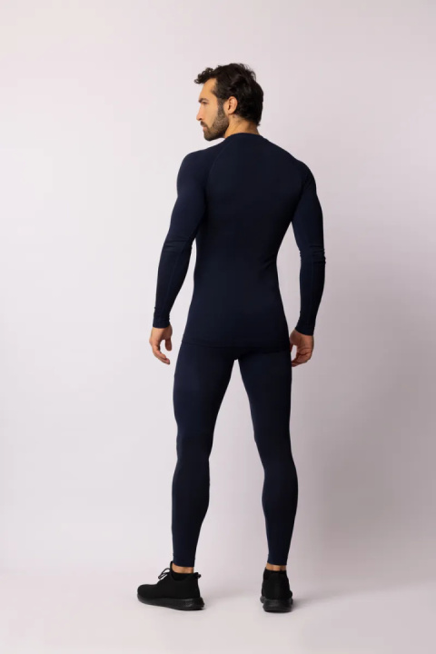 Spaio MĘSKA KOSZULKA TERMOAKTYWNA Z DŁUGIM RĘKAWEM NIEBIESKO-CZARNA PLAY