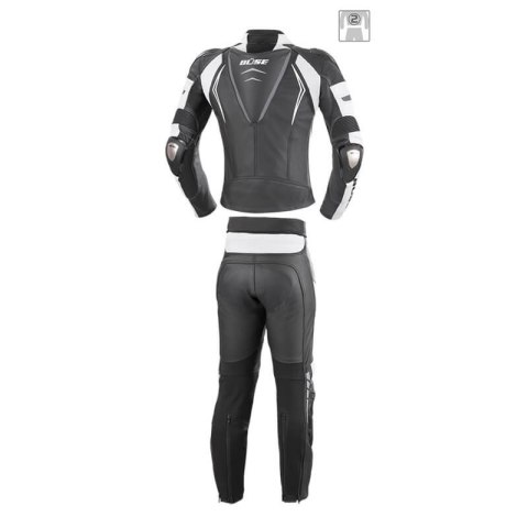 Kombinezon motocyklowy damski BUSE Silverstone Pro czarno-biały 106400