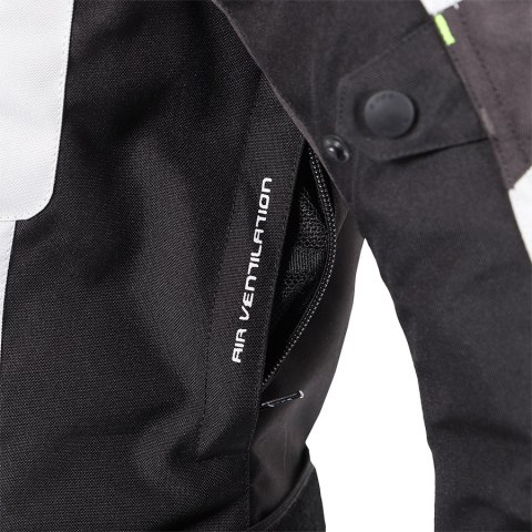 Kurtka motocyklowa BUSE Breno Pro czarno-jasnoszara