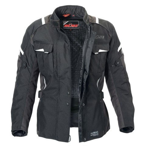 Kurtka motocyklowa damska BUSE Breno Pro czarno-antracytowa