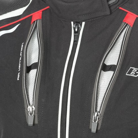 Kurtka motocyklowa damska BUSE Linda czarno-czerwona