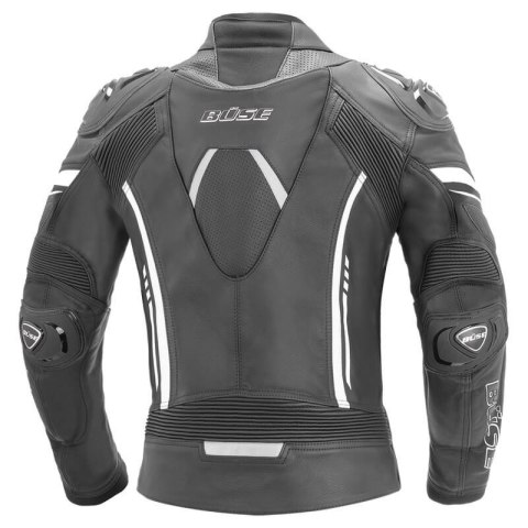 Kurtka motocyklowa skórzana damska BUSE Imola czarno-biała 102550