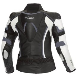 Kurtka motocyklowa skórzana damska BUSE Mille czarno-biała 102050
