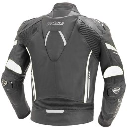 Kurtka motocyklowa skórzana męska BUSE Imola czarno-biała 102550