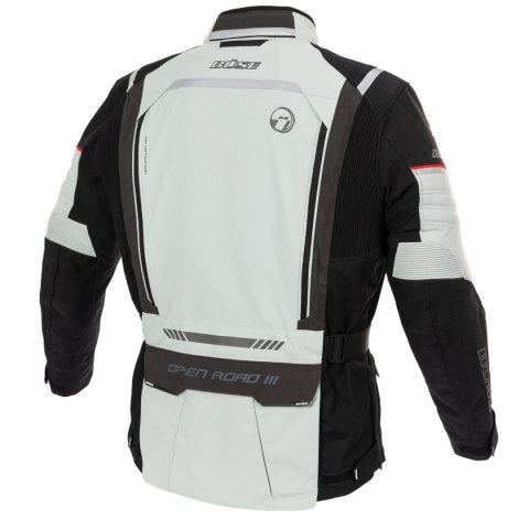 Kurtka motocyklowa tekstylna Büse Open Road III jasnoszara - Wszechstronna ochrona i komfort dla motocyklistów