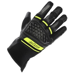 Rękawice motocyklowe BUSE Braga czarno/neonowo żółte