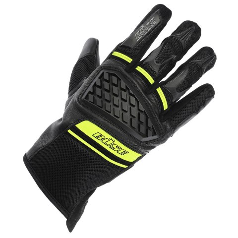 Rękawice motocyklowe BUSE Braga czarno/neonowo żółte