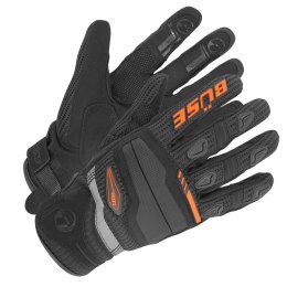 Rękawice motocyklowe BUSE Fresh czarno-pomarańczowe