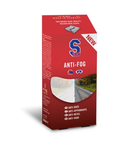 ŚRODEK PRZECIWMGIELNY+ ŚCIERECZKA Z MIKROFIBRY S100 ANTI-FOG 100 ML